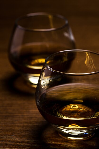 Two glasses of cognac