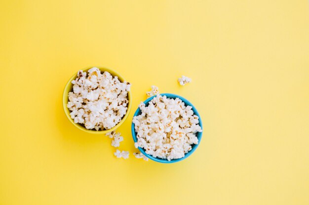 Two popcorn bowls