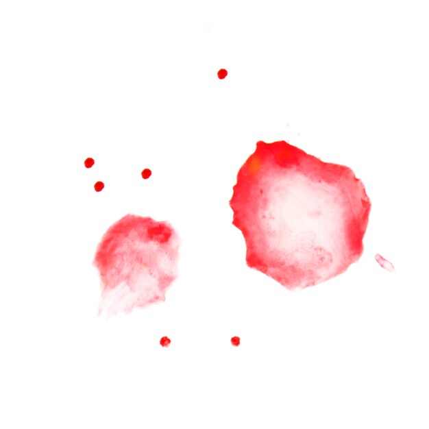 Two red watercolor drops