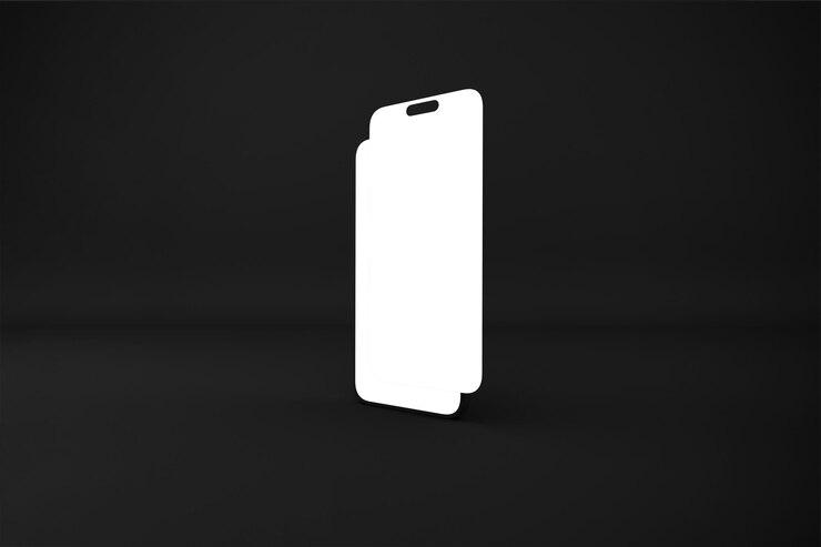Free Photo two smartphones against a dark background