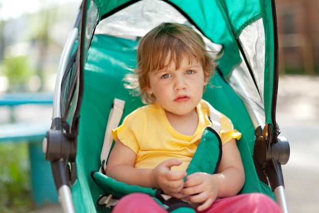 two years child in stroller