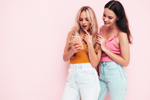 Free Stock Photo of Two young women with beautiful bodies in