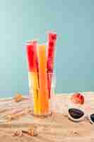 Free photo typical brazilian freezies still life