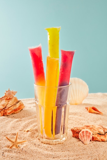 Free photo typical brazilian freezies still life