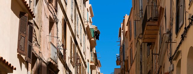 Typical street of Bonifacio Corsica