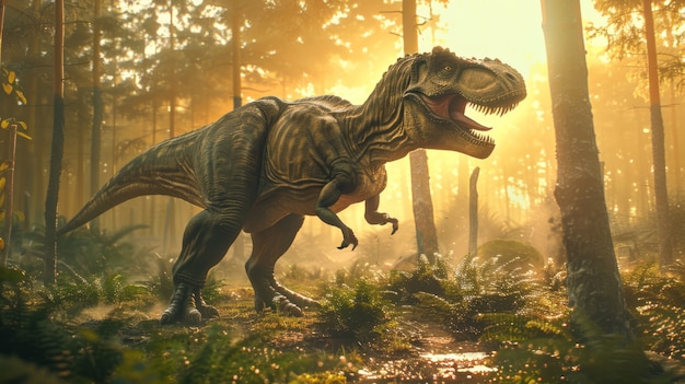 무료 사진 tyrannosaurus rex in the wild