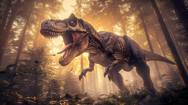 무료 사진 tyrannosaurus rex in the wild