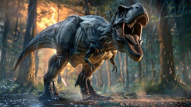 Foto gratuita tyrannosaurus rex in the wild