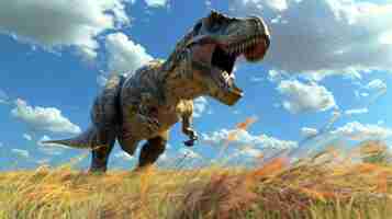 Foto gratuita tyrannosaurus rex in the wild