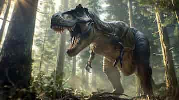 Foto gratuita tyrannosaurus rex in natura