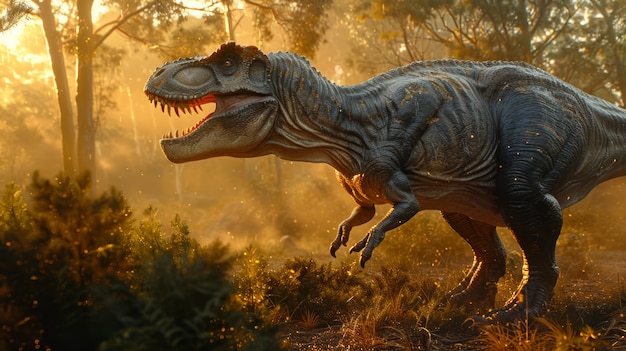 Foto gratuita tyrannosaurus rex in natura