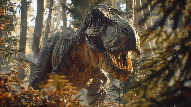 Foto gratuita tyrannosaurus rex in the wild