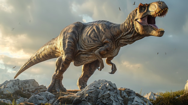 Foto gratuita tyrannosaurus rex in natura