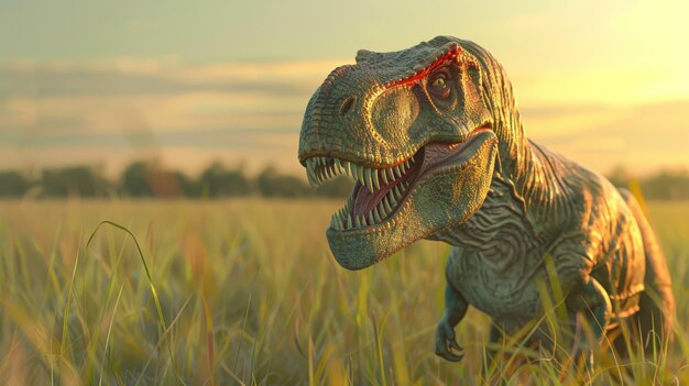 Free photo tyrannosaurus rex in the wild