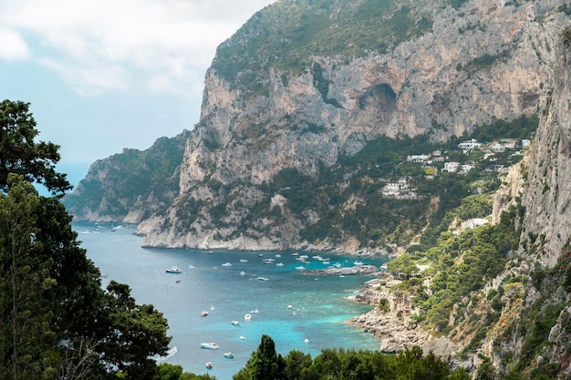 Tyrrhenian sea coast of Capri Italy