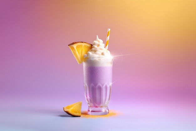 Ube colada cocktail rendering