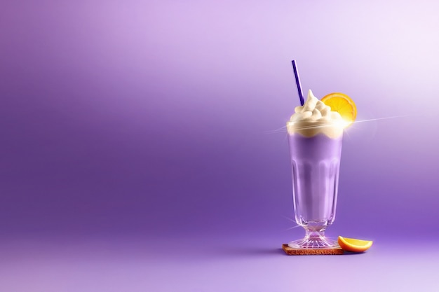 Ube colada cocktail rendering