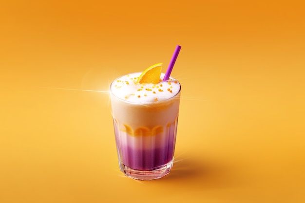 Ube colada cocktail rendering