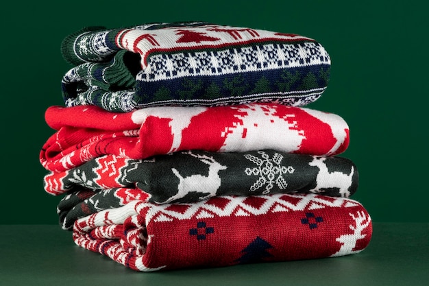 Free photo ugly christmas sweaters arrangement