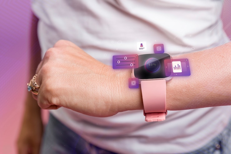 Free Photo ui and ux representations with smart watch