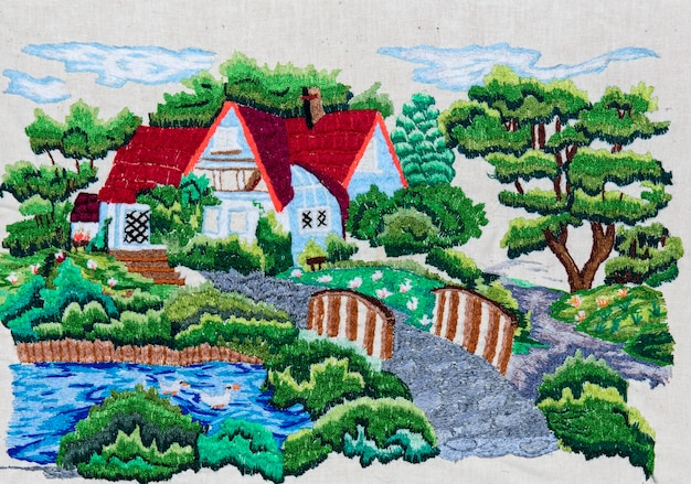 ウクライナの刺繡民芸品と工芸品