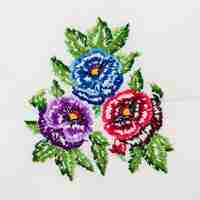 Free photo ukrainian embroidery folk arts and crafts