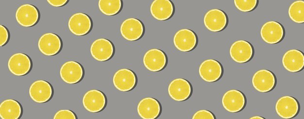 Ultimate grey and illuminating yellow. seamless pattern yellow lemon