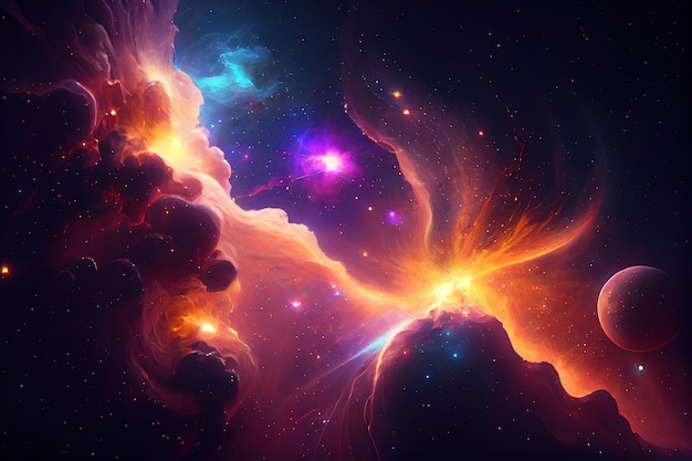 超詳細な星雲の抽象的な壁紙 2