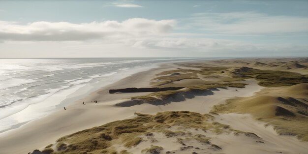 ultra wide lens style coastal dune desert of Rabjerg Mile