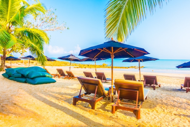 Umbrella and chair