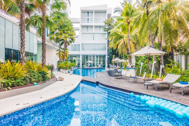 Umbrella pool and chair