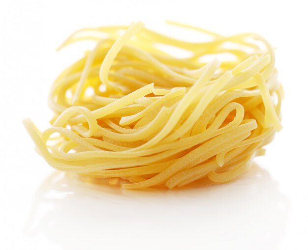 Uncooked nest pasta