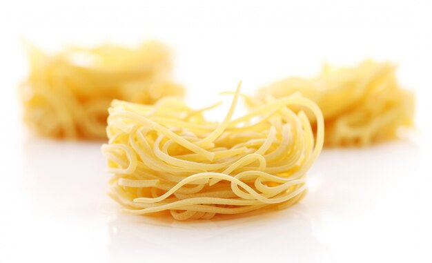 Uncooked nest pasta