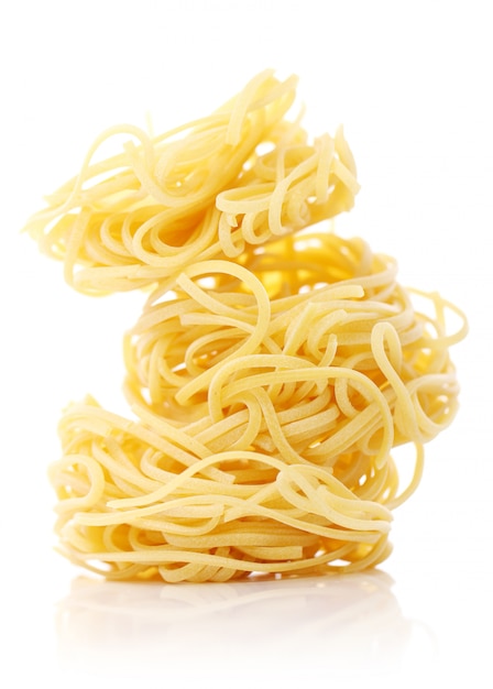 Uncooked nest pasta