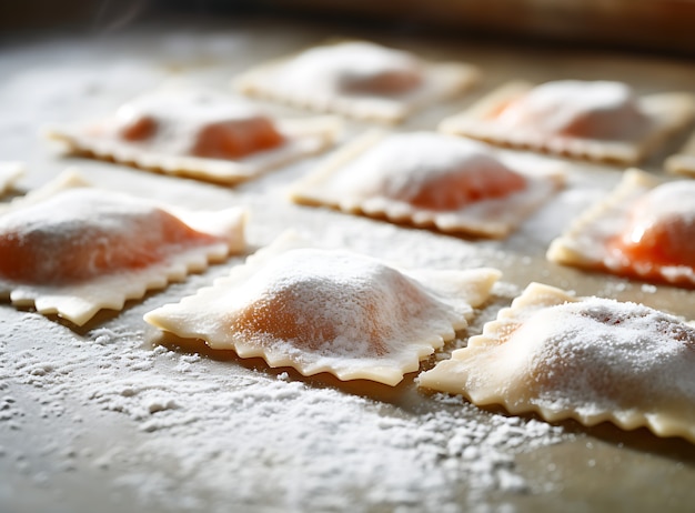 Foto gratuita disposizione della pasta cruda