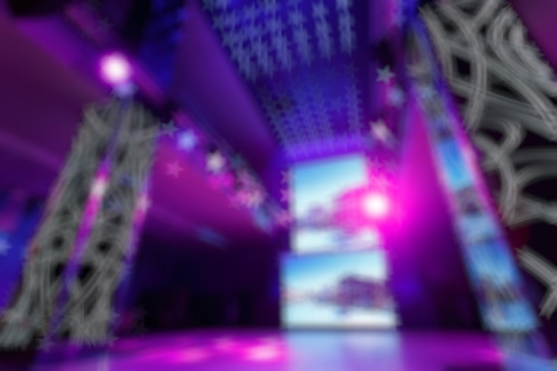 Unfocused entry disco colors