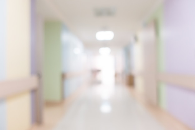 Unfocused hospital corridor