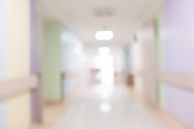 Unfocused hospital corridor