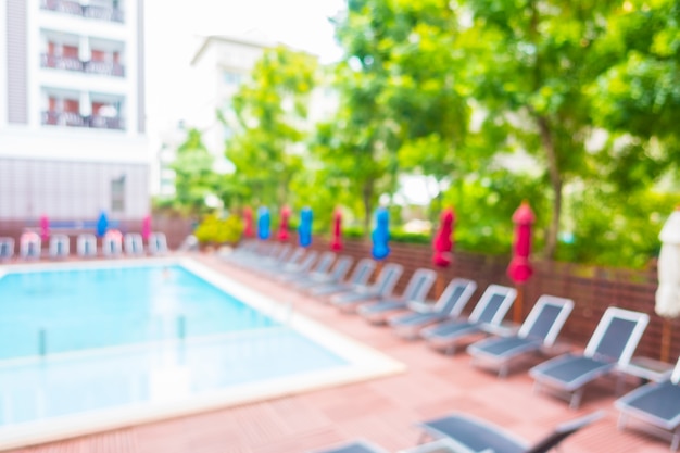 Unfocused hotel pool