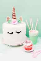 Free photo unicorn cake