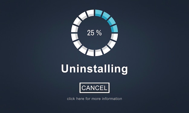 Free Photo uninstalling symbol