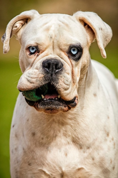 Foto gratuita boxer tedesco bianco unico