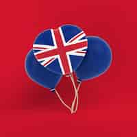 Free photo united kingdom heart balloons