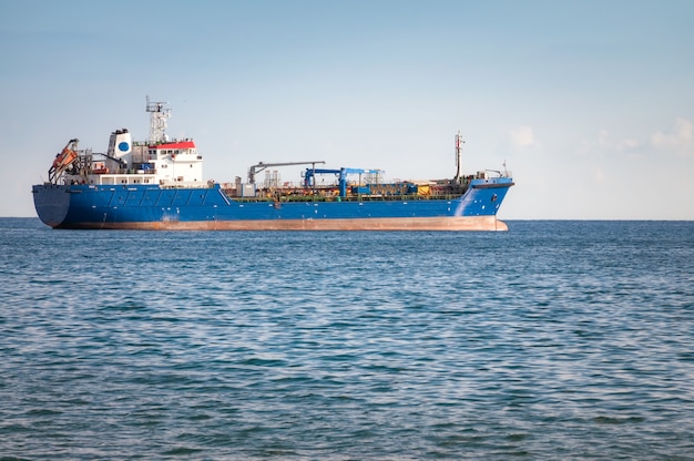 Unknown Industrial ship. Mediterranean sea