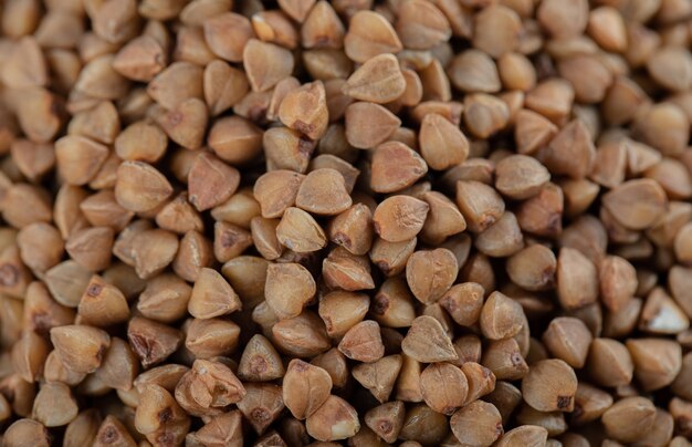 Unprepared buckwheat beans.