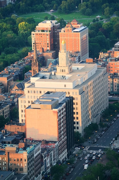 Free photo urban city aerial view