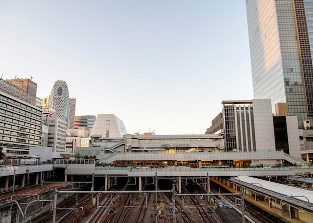 Free photo urban landscape japan rails