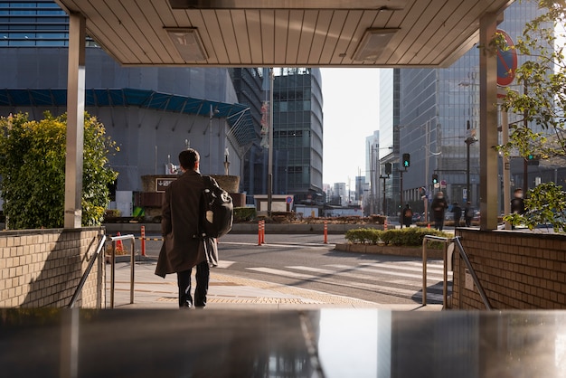 日中の東京市の都市景観