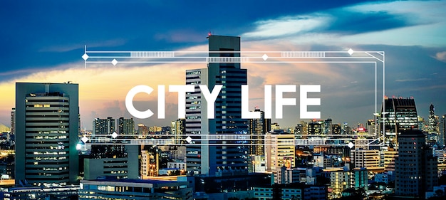 Urban Living City Lifestyle Society Graphic