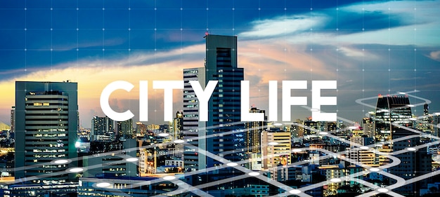 Urban Living City Lifestyle Word